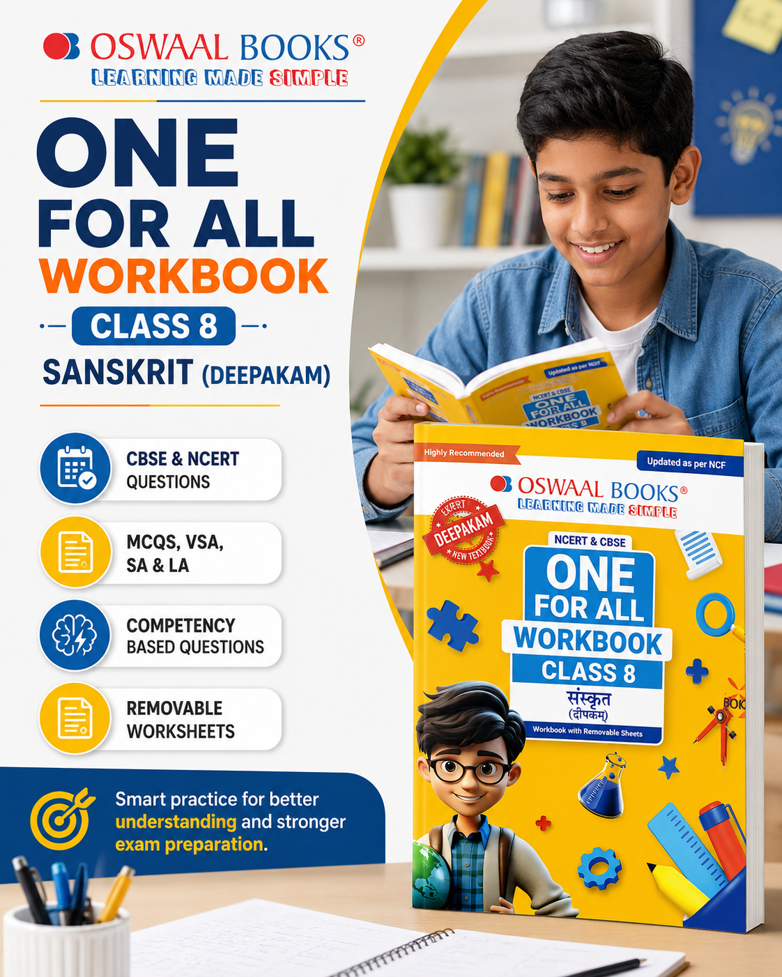 Oswaal Books One For All Workbook Class 8 Sanskrit (Deepakam) - Image 5