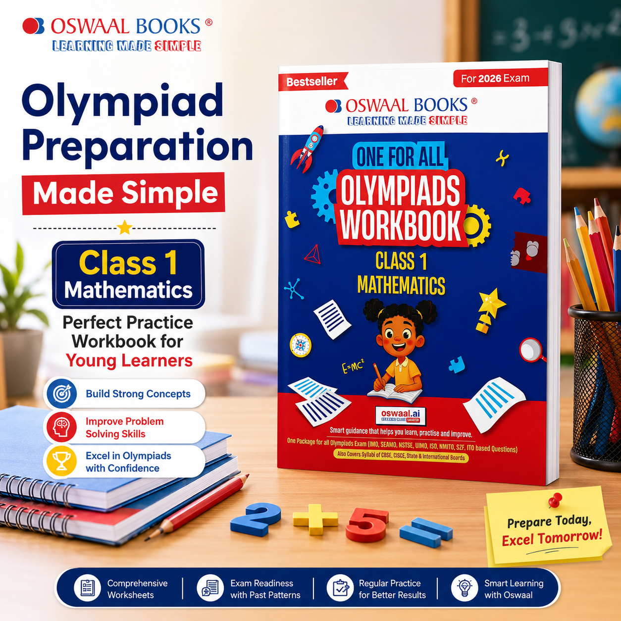 Oswaal One For All Olympiads Workbook – Class 1 Mathematics - Image 5