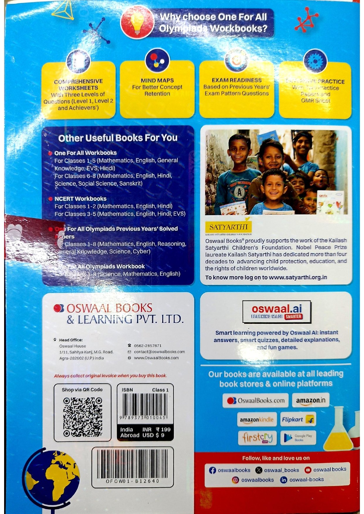 Oswaal One For All Olympiads Workbook – Class 1 Mathematics - Image 2