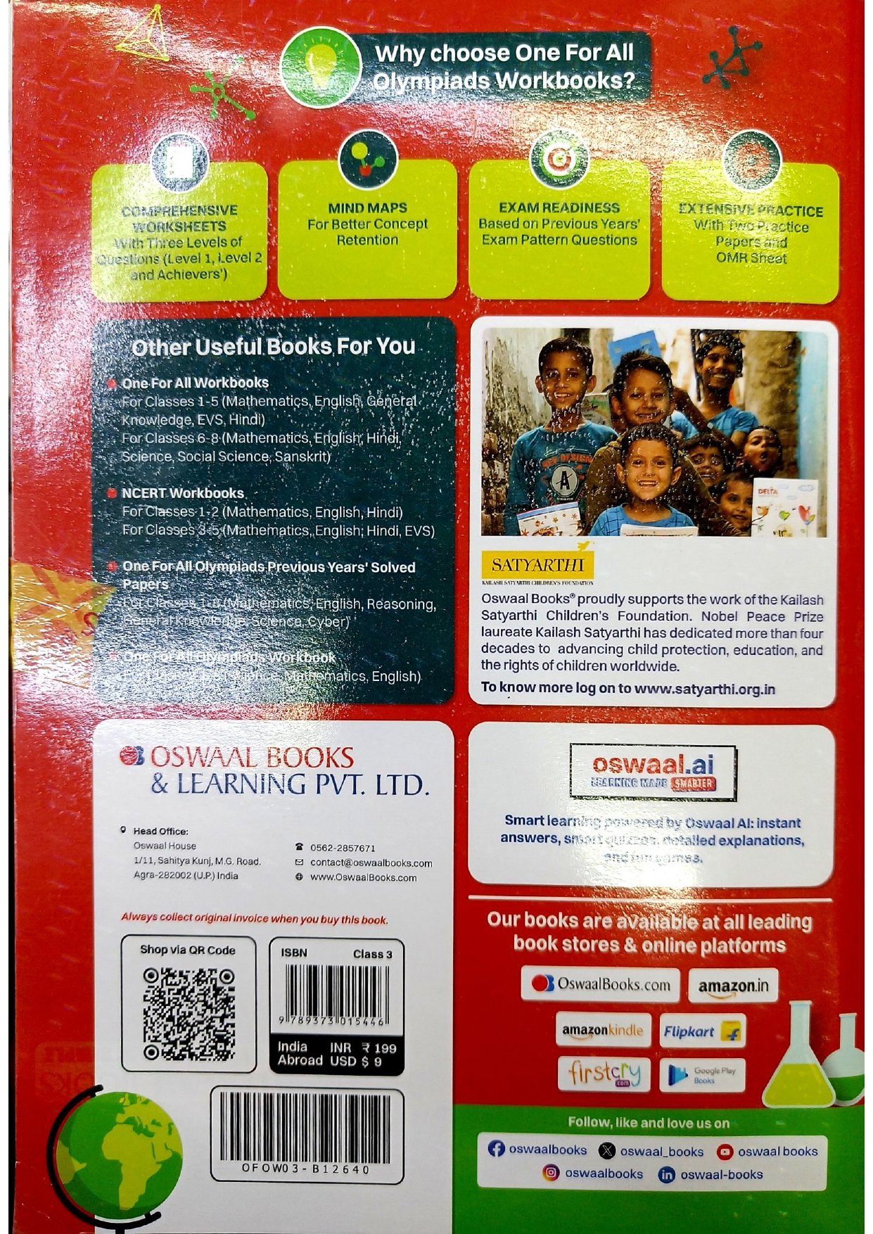 Oswaal One For All Olympiads Workbook – Class 3 Mathematics - Image 2