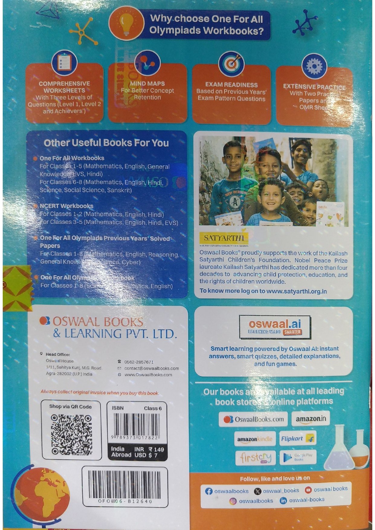 Oswaal One For All Olympiads Workbook – Class 6 Mathematics - Image 2