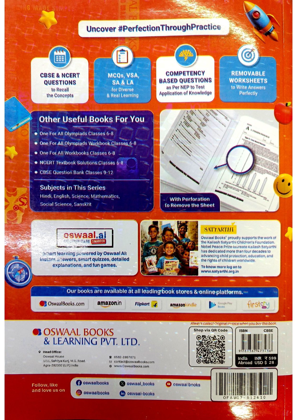 Oswaal One For All Workbook – Class 7 Mathematics - Image 2