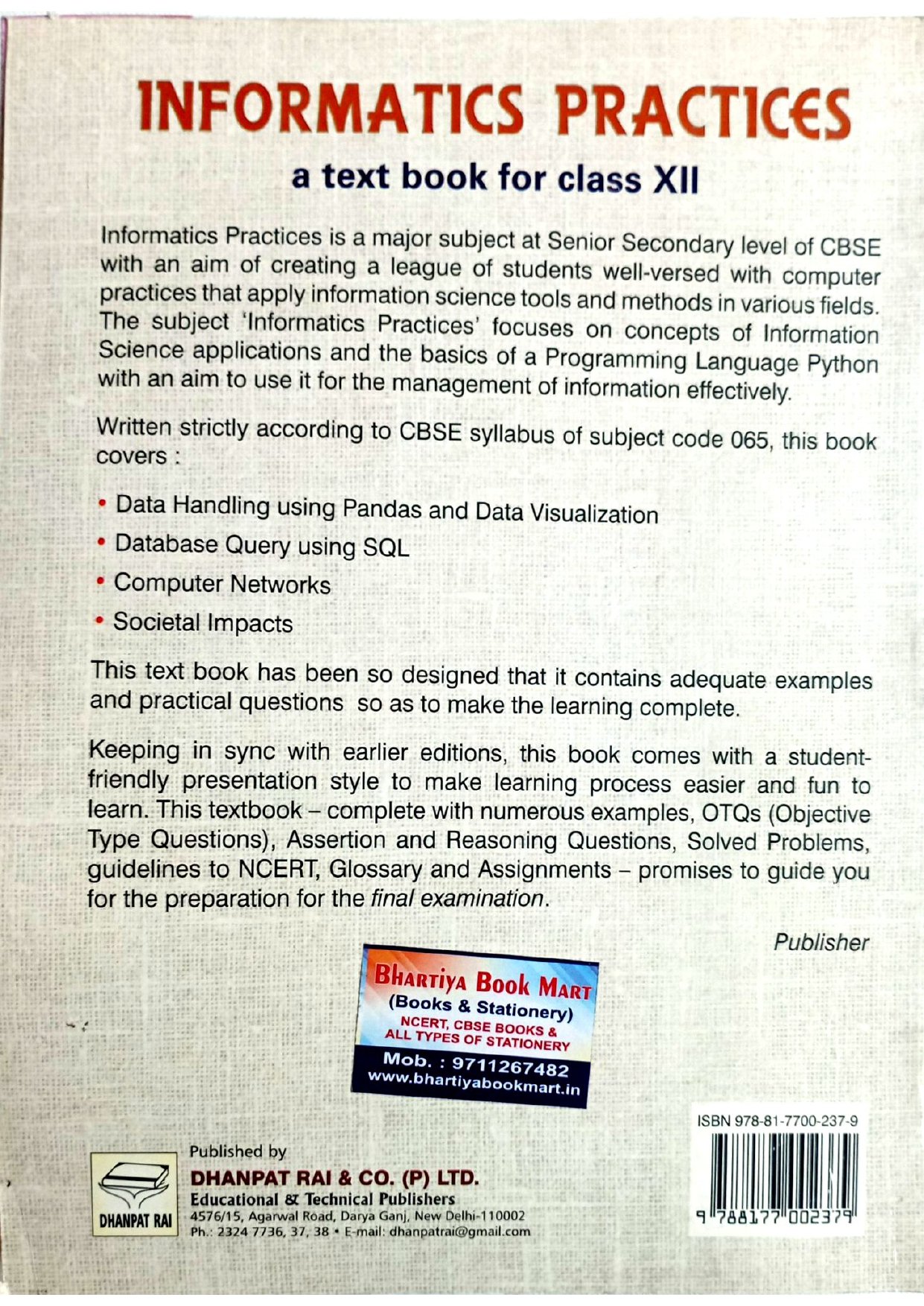Informatics Practices – A Textbook for Class XII (CBSE) - Image 2