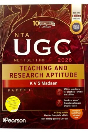UGC NET Paper 1 Teaching and Research Aptitude 2026 (10th Anniversary Edition) | KVS Madaan | Pearson | NET SET JRF