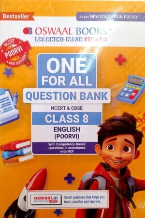Oswaal One for All Question Bank Class 8 English (Poorvi) | CBSE & NCERT | Latest NEP 2020 Edition | Competency-Based Practice Book